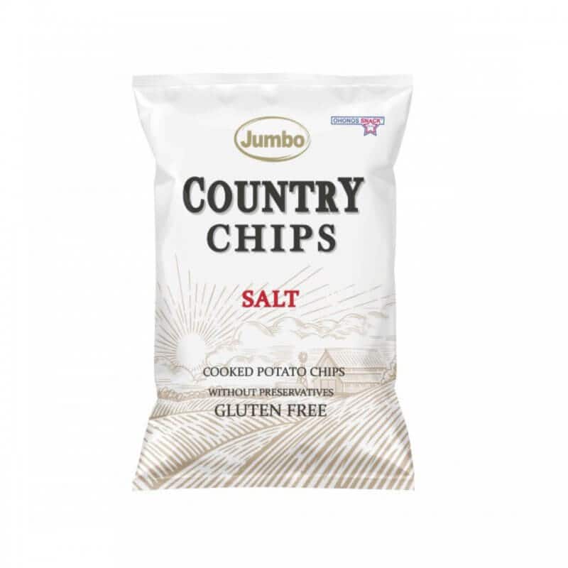 Jumbo Country chips πατατάκια αλάτι χωρίς γλουτένη