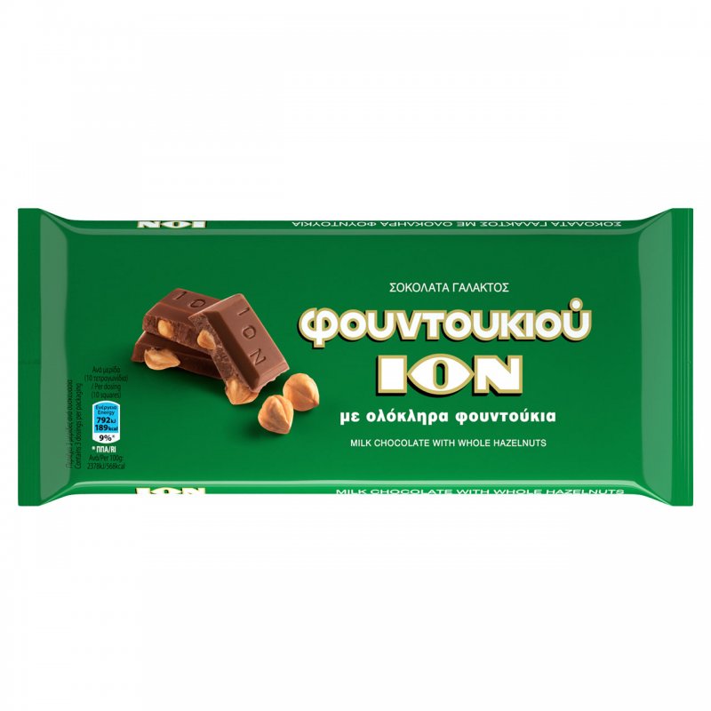 ΙΟΝ σοκολάτα γάλακτος με ολόκληρο φουντούκι 100gr
