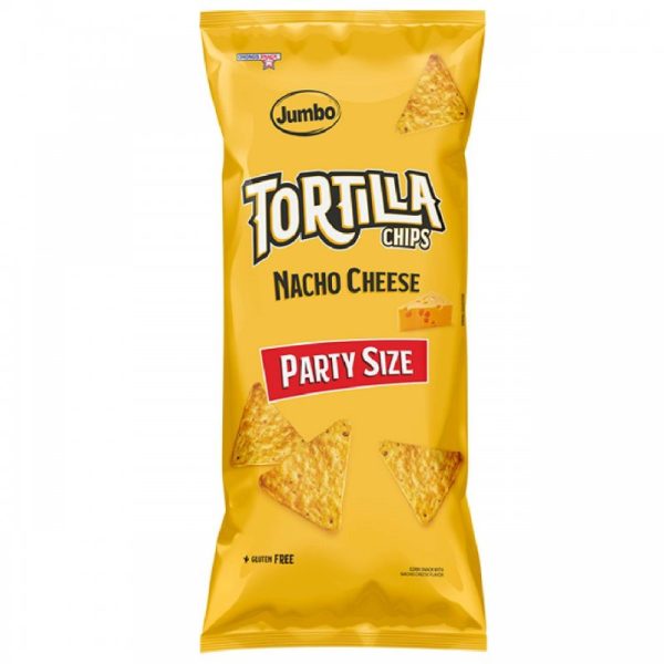 Jumbo Tortilla chips nacho cheese χωρίς γλουτένη σε επαγγελματική συσκευασία