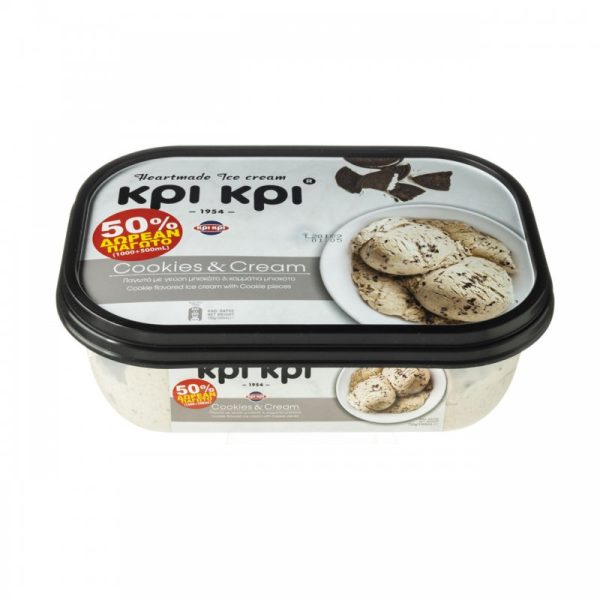 Κρι κρι παγωτό Heartmade Cookies & Cream 1,5lt