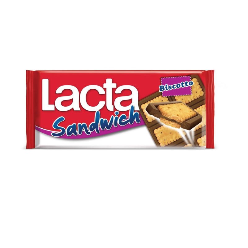 Lacta σοκολάτα γάλακτος Sandwich Biscotto 87gr