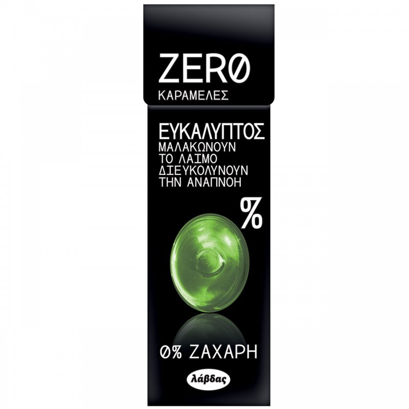 Λάβδας καραμέλες ZERO Ευκάλυπτος χωρίς ζάχαρη 32gr