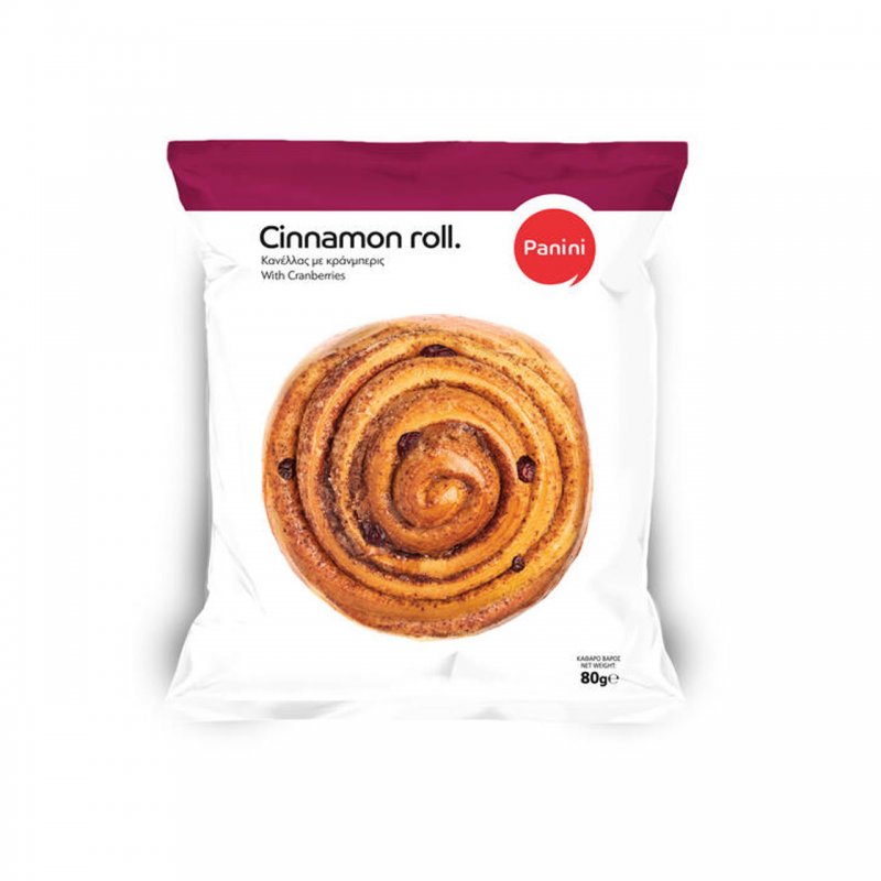 Panini Cinnamon Roll κανέλας με Cranberries 80gr