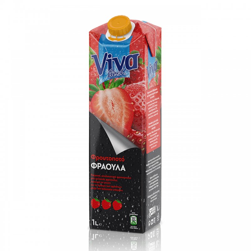 Viva χυμός φρουτοποτό Φράουλα 1lt
